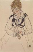 Egon Schiele The Artist' Wife,seated (mk12) oil painting